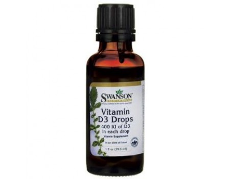 Vitamin D3 Drops 400 IU 29.6 ml.